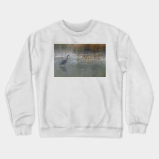 Heron There - Great Blue Heron, Algonquin Park, Canada Crewneck Sweatshirt